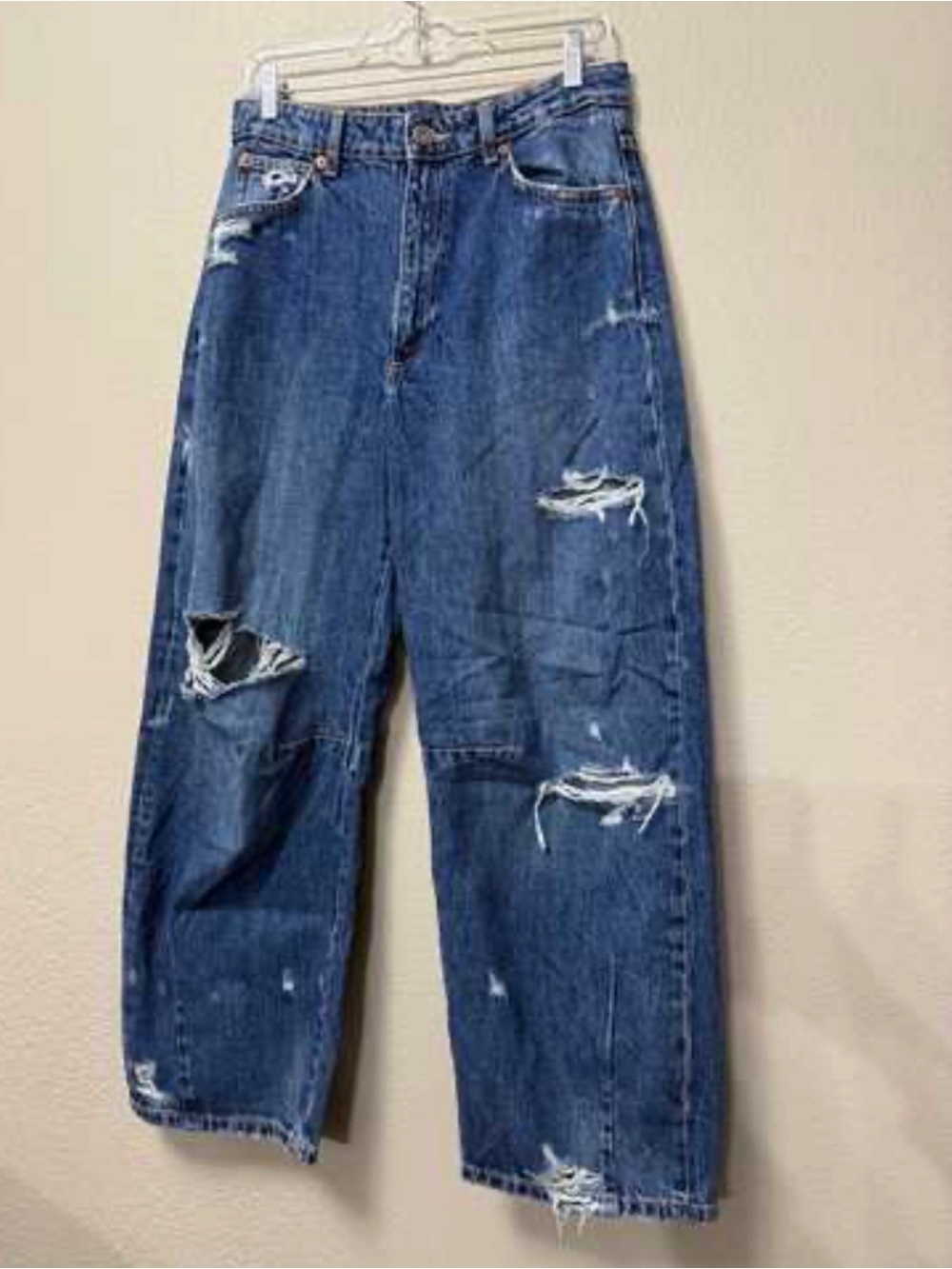Women’s Distressed Blue Denim Jeans